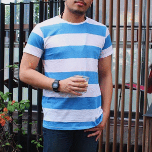 Basic garis biru (Basic Stripe Blue)