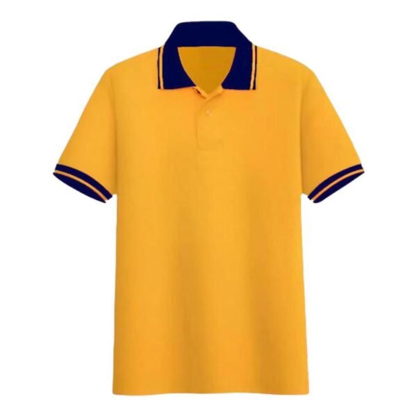 Kaos polo kuning lengan pendek pria wanita