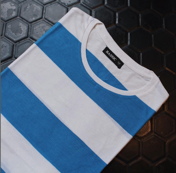 Basic garis biru (Basic Stripe Blue) - Gambar 2