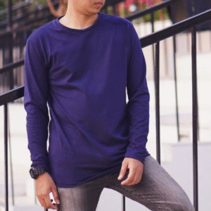 kaos Lengan panjang navy premium