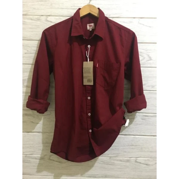 Kemeja Casual Maroon